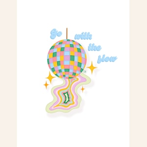 PASTEL DISCOBALL PRINT - Disco ball Art Print