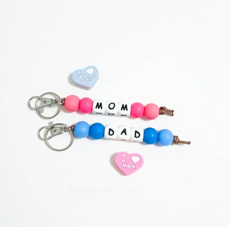 Personalized Pacifier Clip Holder, Baby Shower Gift Set, Mom Dad ...