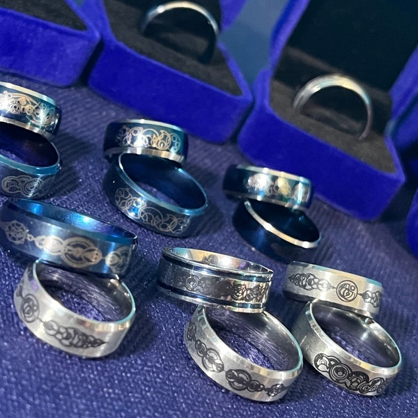 Rings! Custom transcription (unique designs, or a design from my library) plus ring box and sirkles guide! 10 dollar replacements for life!