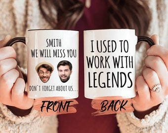 Personalized Coworker Retirement Mug, Custom Photo Mug, I Used To Work With Legends Coffee Cup, Retirement Mug Gift, Coworker Leaving Gift
