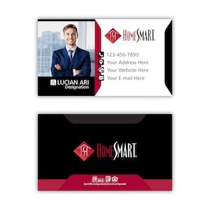 HomeSmart Custom Real Estate Business Card Two-Sided, Customized Real Estate Agent Marketing, Promotional Realtor Business Cards Gifts