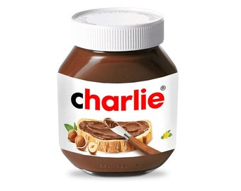 Customized Chocolate Spread Label Sticker - Personalized Funny Vinyl Decal for Birthday, Anniversary - Unique Novelty Gift Idea