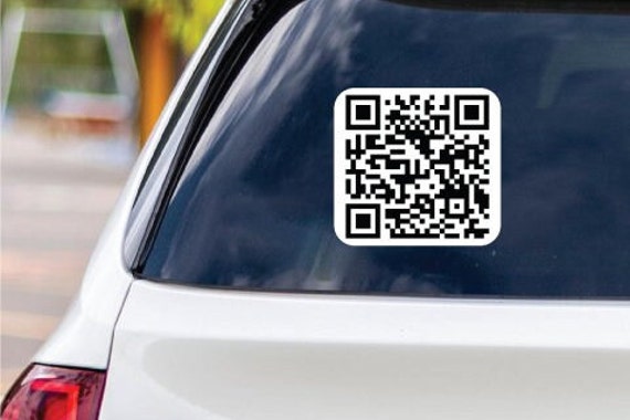 Rick Roll QR Code Bumper Sticker Prank