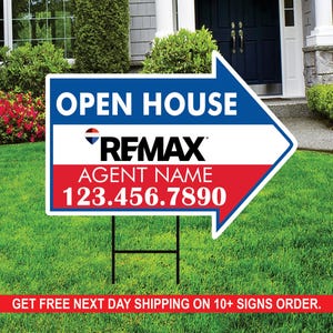 Remax Open House Arrow Shaped Yard Signs 18