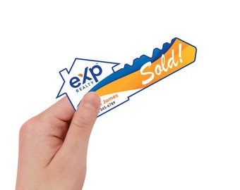 exp Realty Personalized Real Estate Key Stickers, Custom Realtor Marketing Decal, Vinyl Stickers, Laptop Stickers, Realtor Branding