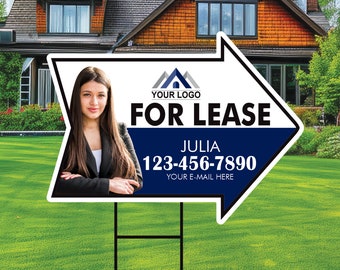 Bazic 9x12 Weatherproof Plastic For Lease Sign - Red On White, Commercial/Residential