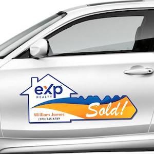 EXP Realty Personalized Real Estate Key Car Magnet - Realtor Marketing ...