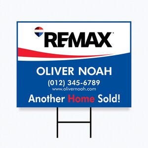 REMAX Personalized Real Estate Marketing Yard Sign - Coroplast ...