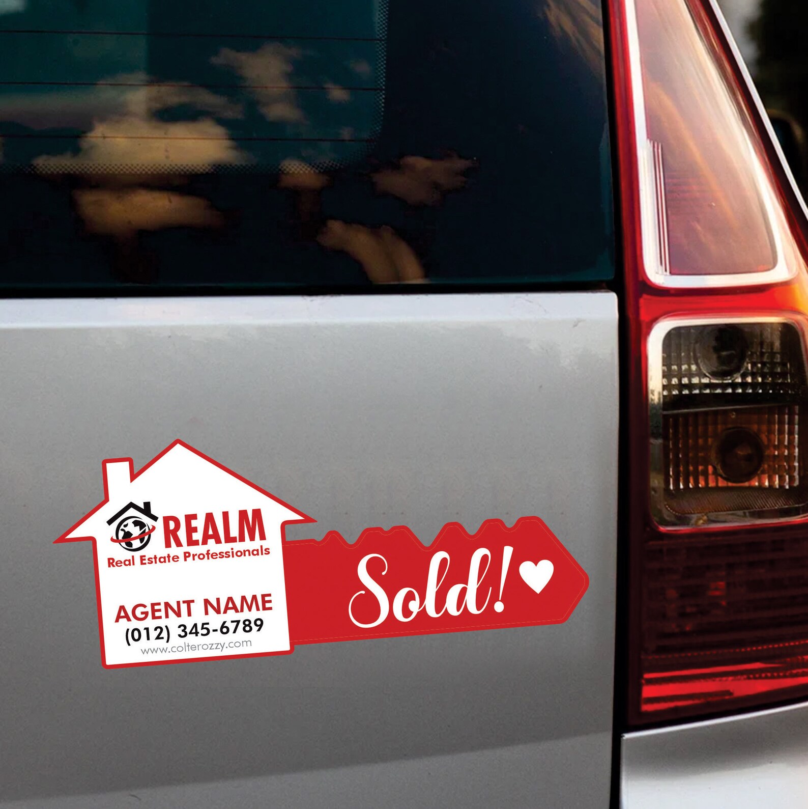 Realm Personalized Real Estate Key Car Magnet - Realtor Marketing ...