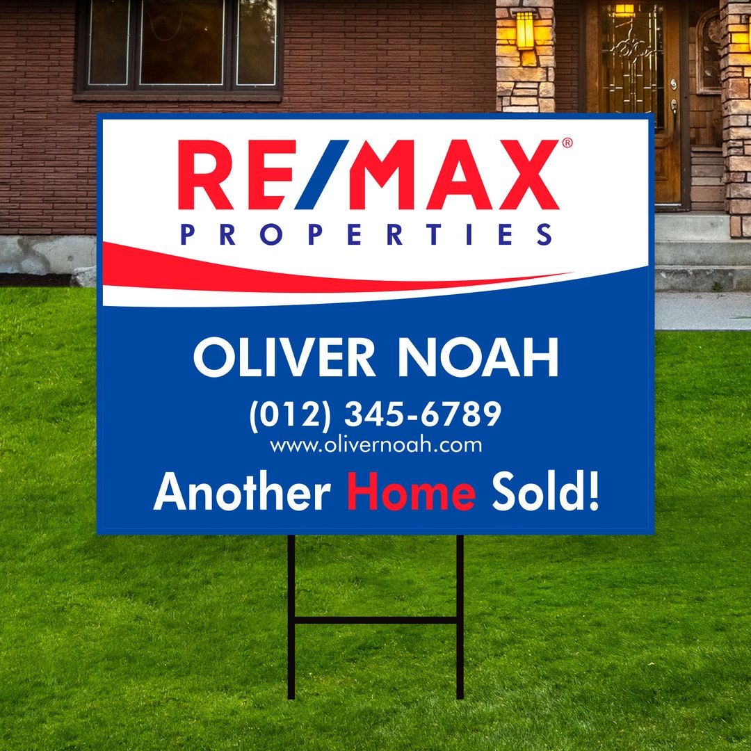 REMAX Personalized Real Estate Marketing Yard Sign - Coroplast ...