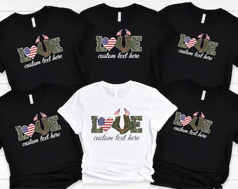 Personalized Military Family T-Shirt, Proud Military Mom Dad, Wife, Aunt, Sister, Custom Family Army Shirt, Unisex Military Graduation Shirt