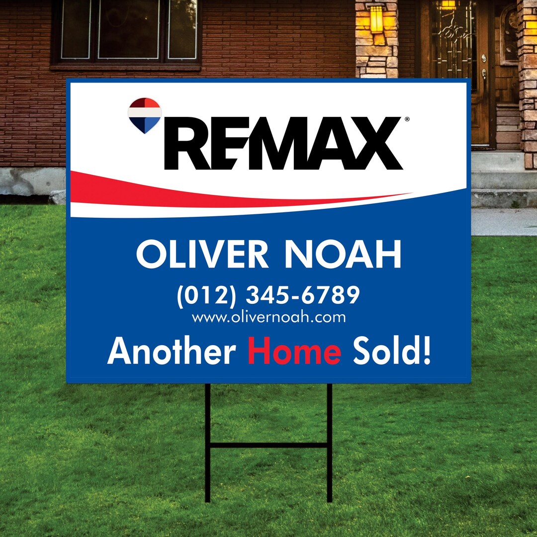 REMAX Personalized Real Estate Marketing Yard Sign - Coroplast ...