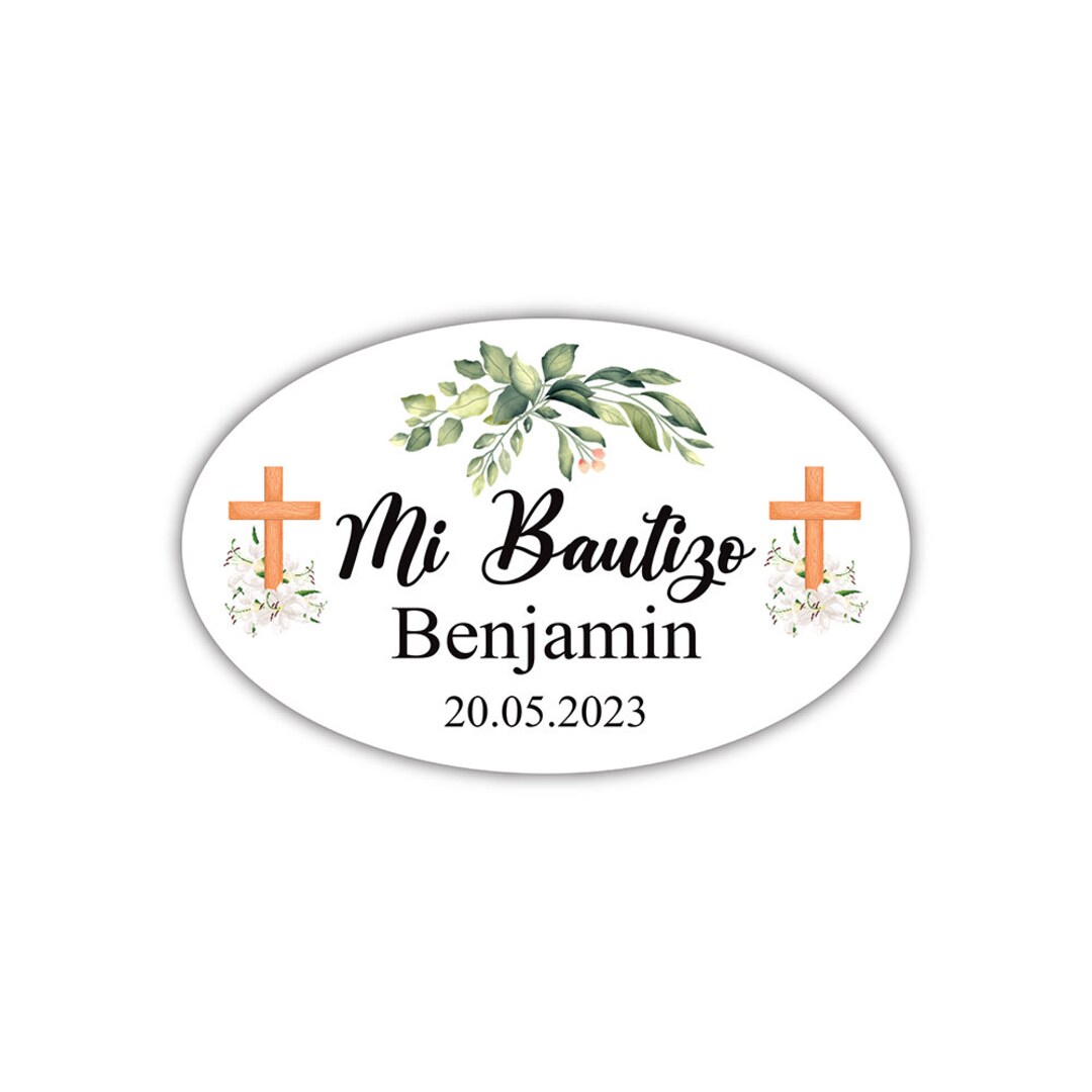 Personalized Baptism Stickers Custom Mi Bautizo Stickers Mi Etsy