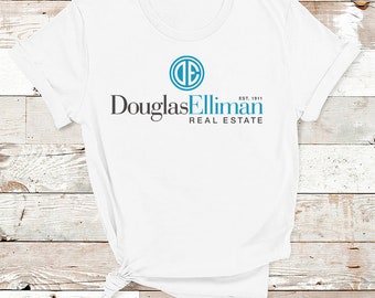 Douglas Elliman T-Shirt For Men, Real Estate Women V Neck Shirt, Real Estate Agent Shirt, Professional Marketing Apparel, Unisex T-Shirt