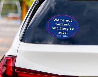 Save Democracy Sticker Vinyl Decal, Vote Blue, Pro Democracy, Vote Democrat Bumper Sticker Decal - 6" x 4.5"