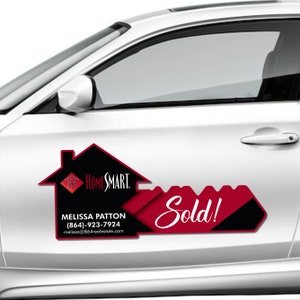 HomeSmart Personalized Real Estate Key Car Magnet - Realtor Marketing Vehicle Magnet, Custom Real Estate Key  Magnet