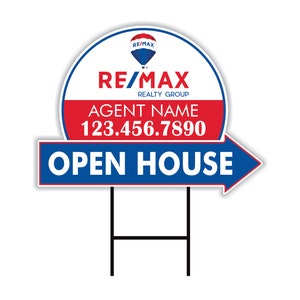Remax Realty Open House Arrow Shaped Yard Signs 18
