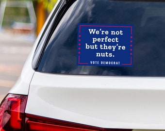 Save Democracy Sticker Vinyl Decal, Vote Blue, Pro Democracy, Vote Democrat Bumper Sticker Decal - 6" x 4.5"