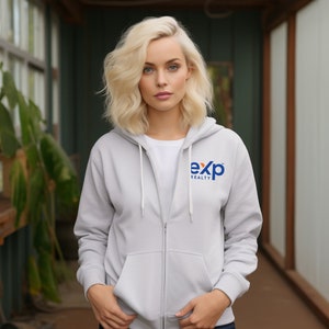 Exp Realty Realtor Zip-Up Hoodie, Cozy Real Estate Fleece Hooded Sweatshirt, Unisex Real Estate Agent Hoodie, Professional Marketing Apparel image 2