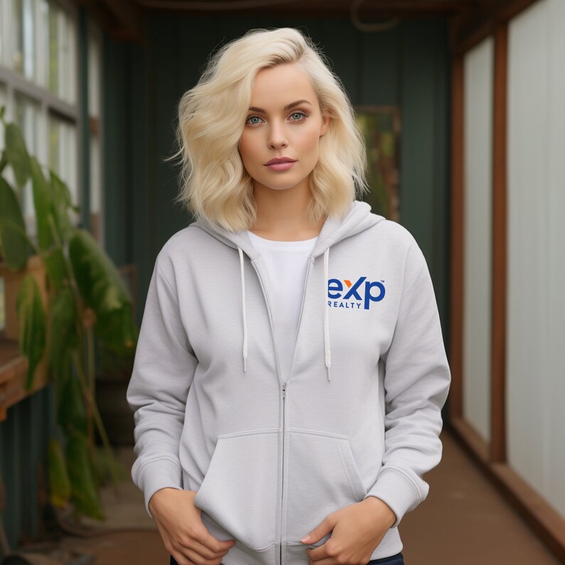 Exp Realty Realtor Zip-Up Hoodie, Cozy Real Estate Fleece Hooded Sweatshirt, Unisex Real Estate Agent Hoodie, Professional Marketing Apparel image 2