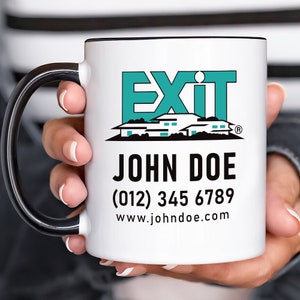 EXIT Realty Custom Real Estate Agent Coffee Mug, Personalized Real Estate Life Mug, Realtor Mug, Realtor Gift, Real Estate Gift, Broker Gift