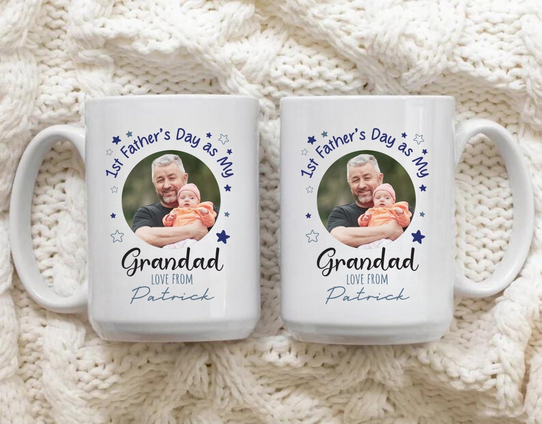 Personalized Father's Day Mug, Custom Photo Mug, First Father's Day — free download