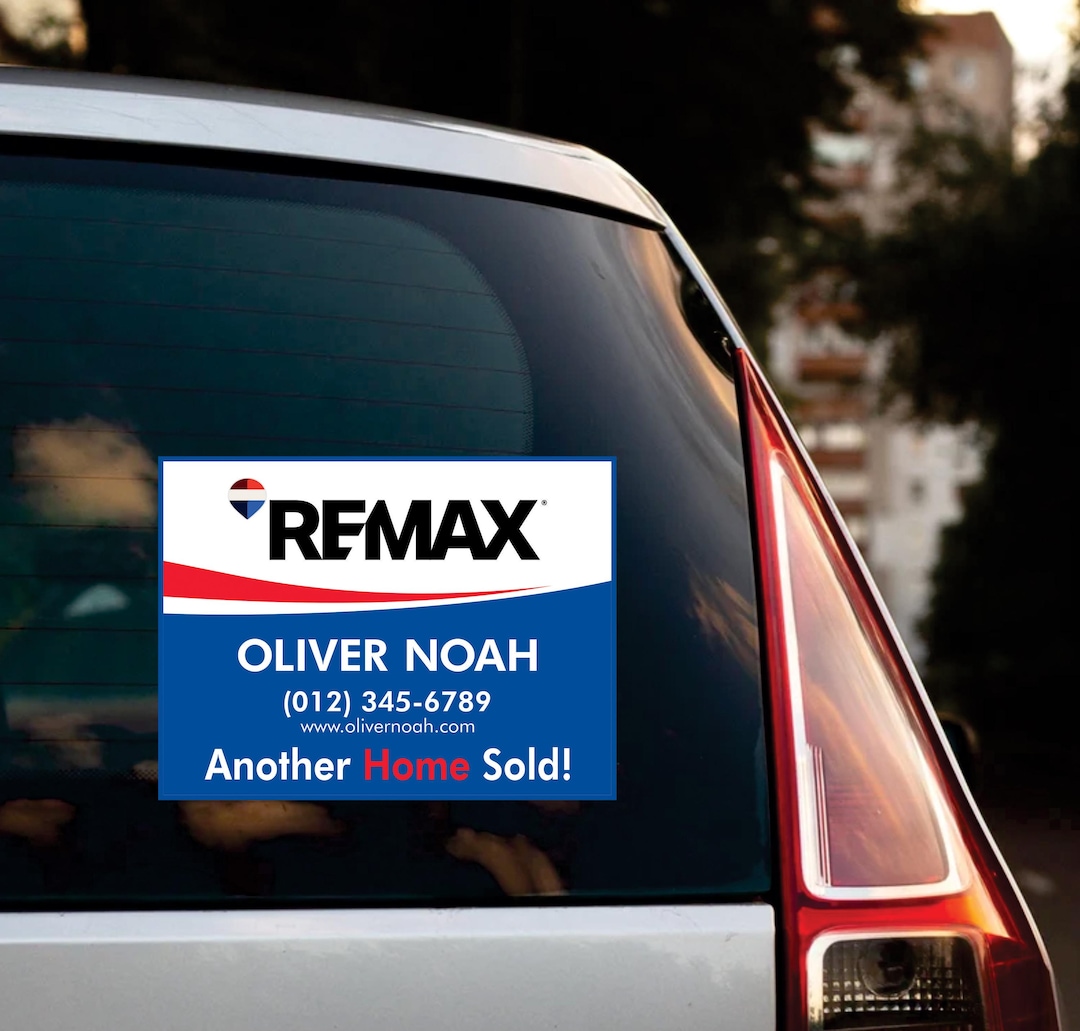 Remax Personalized Realtor Sticker Vinyl Decal, Custom Real Estate ...