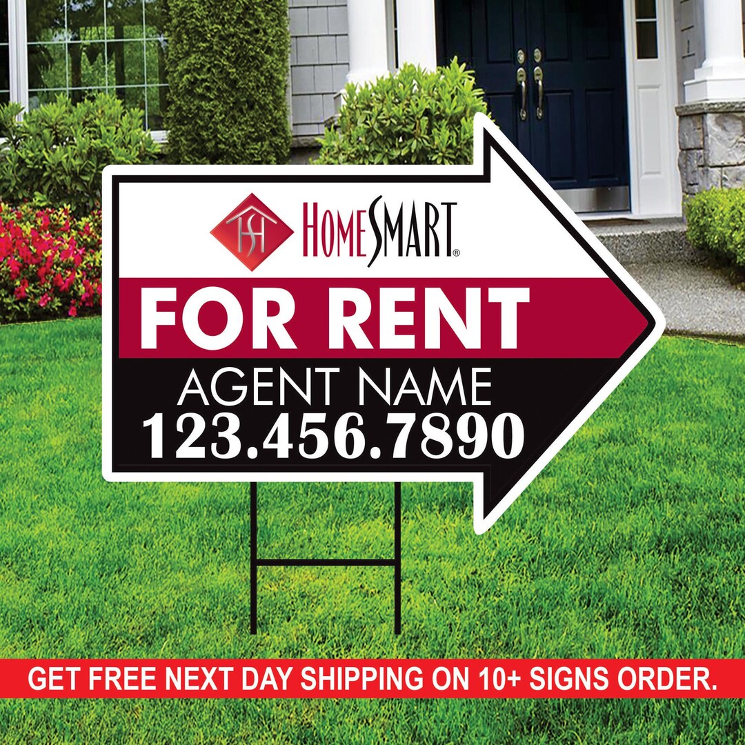 Homesmart for Rent Arrow Shaped Yard Signs 18