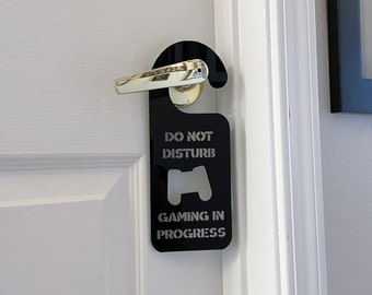 Do Not Disturb Gaming in Progress Sign Door Hanger Gift for Bestie ...