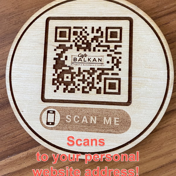 Qr Code Coasters Etsy