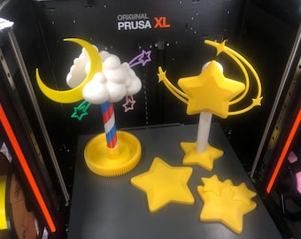3d Printed SM Moon Anime Headphones Stands Displays I Personalized