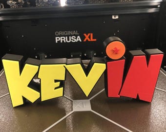 3d Printed DB Dragon Inspired Name Plate Display I Personalized Desk Sign I Office Gift I Her His Gift I Kamehameha I Back to School