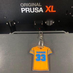 Maillot de football imprimé en 3D, porte-clés personnalisé, étiquette de bagage, cadeau pour les fans de sport américains, étiquette de sac, cadeau d'équipe