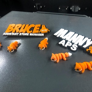 Personalized 3d Printed THD Name Tags with Apron, 3D Printed Keychains, Kid&#39;s Name Tags, Sport Keyrings, Charms