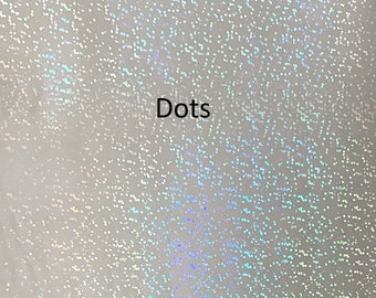 3- Sheets-Dots- WOW! Clear Self-adhesive Holographic Overlay Sticker Sheets (A4 size)