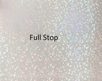 3- Sheets-Full Stop- WOW! Clear Self-adhesive Holographic Overlay Sticker Sheets (A4 size)