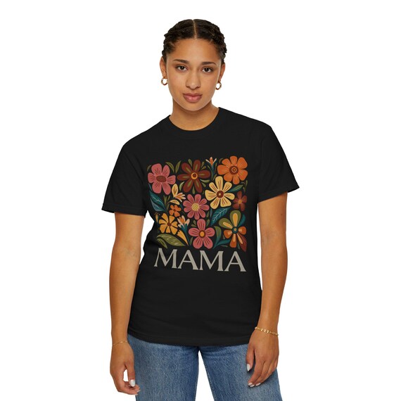 Mama Floral Unisex T-Shirt, Mother's Day Gift, Flower Graphic Tee, Cozy Casual Wear, Gifts for Mom, Spring Style