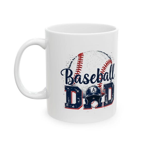Baseball Dad Ceramic Mug, Perfect Gift for Sports Lovers, Father's Day, Birthday, Sports Enthusiast, Appreciation