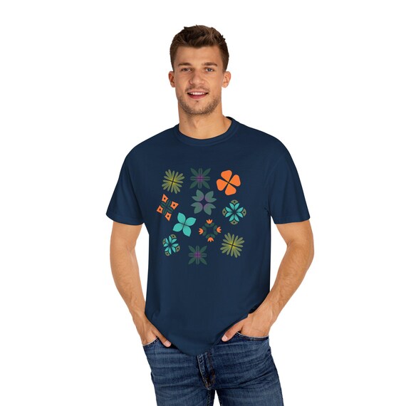 Boho Floral Unisex T-Shirt Gift for Spring, Vintage Flower Tee, Bohemian Shirt, Gender Neutral Top, Retro Floral Apparel