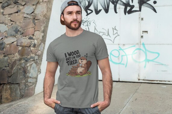 Funny Beaver Unisex Garment-Dyed T-shirt, Garden Tee Lover Gift, For Friends, Graphic Tee, Animal Lover Shirt, Nature Tee, Summer Tee