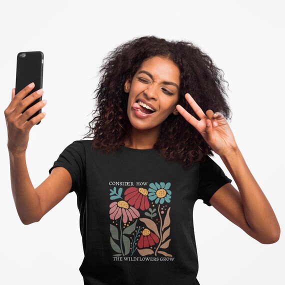 Floral Inspiration Unisex T-Shirt, Casual Gift Tee, Botanical Print, Flower Design