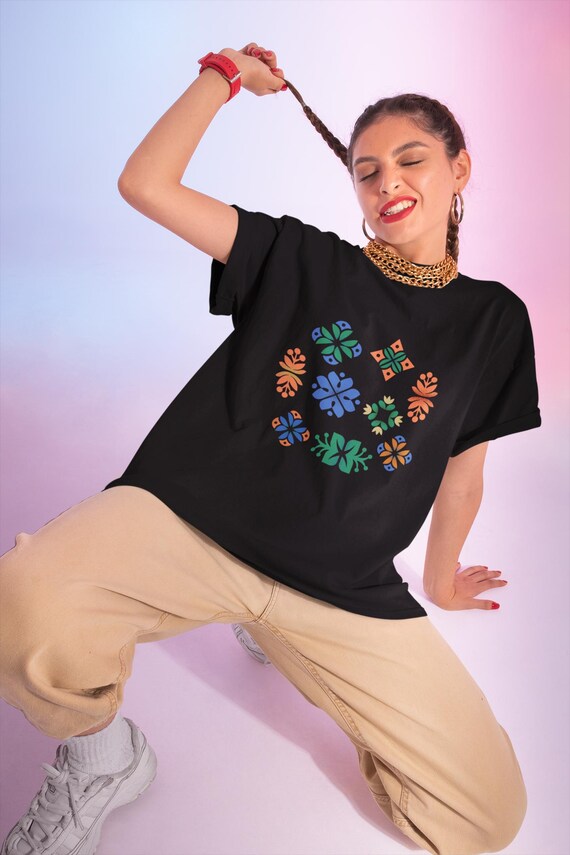 Boho Floral Unisex T-shirt, Colorful Flower Tee, Gift for Him or Her, Hippie Shirt, Festival Clothing