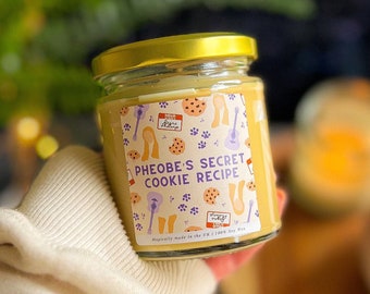 Pheobes Secret Cookie Recipe | Friends Pheobe Buffay Inspired Candle | Soy Wax & Vegan/Cruelty Free