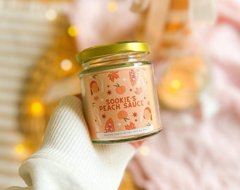 Sookies Peach Sauce Candle | Gilmore Stars Hollow Sookie Kitchen Inspired Candle | Soy Wax & Vegan/Cruelty Free