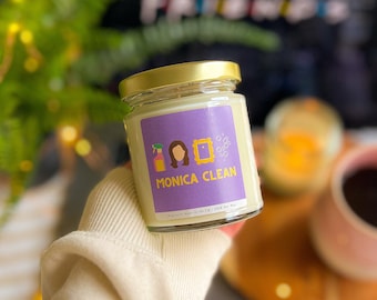 Monica Clean | Friends Inspired Candle | Soy Wax & Vegan/Cruelty Free