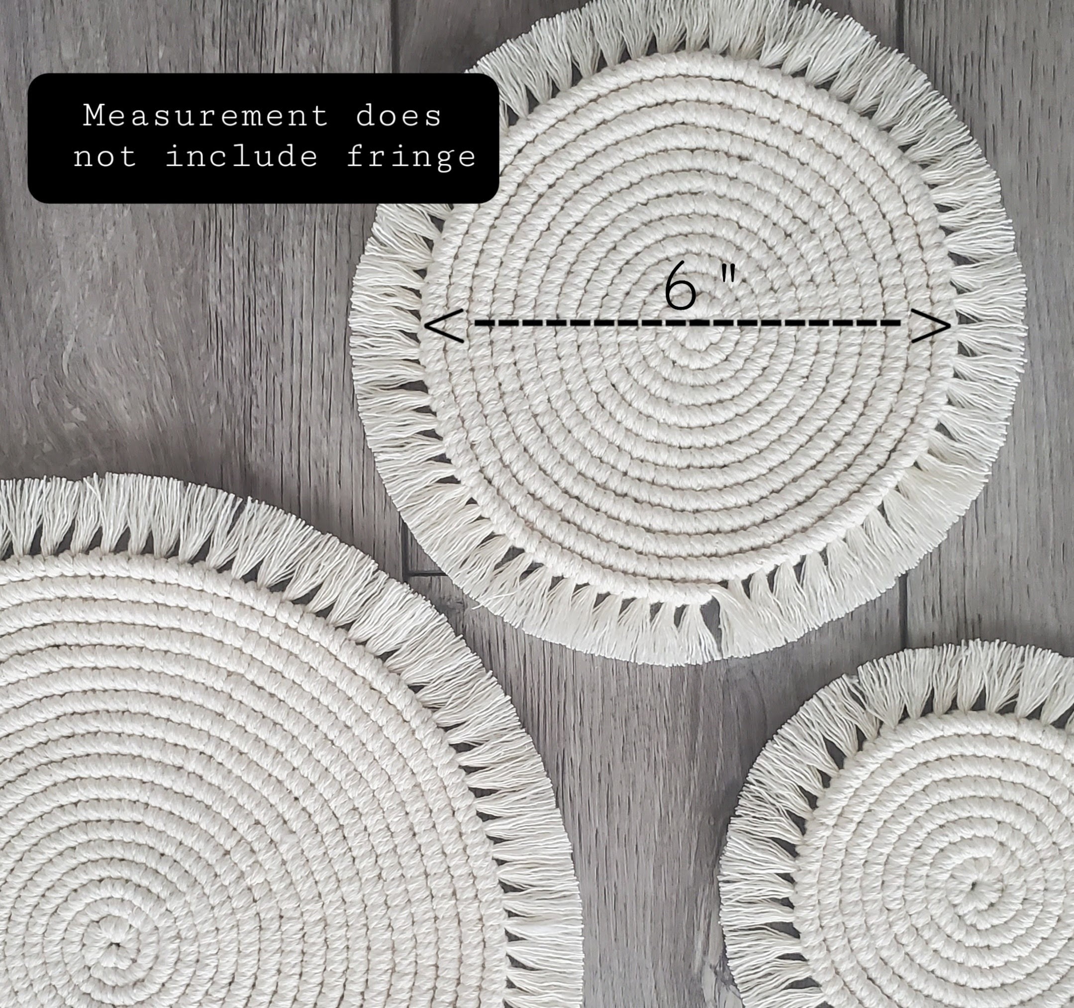 Macrame Coasters Set / Macrame Placemat Plant Mat Set / Round - Etsy Canada