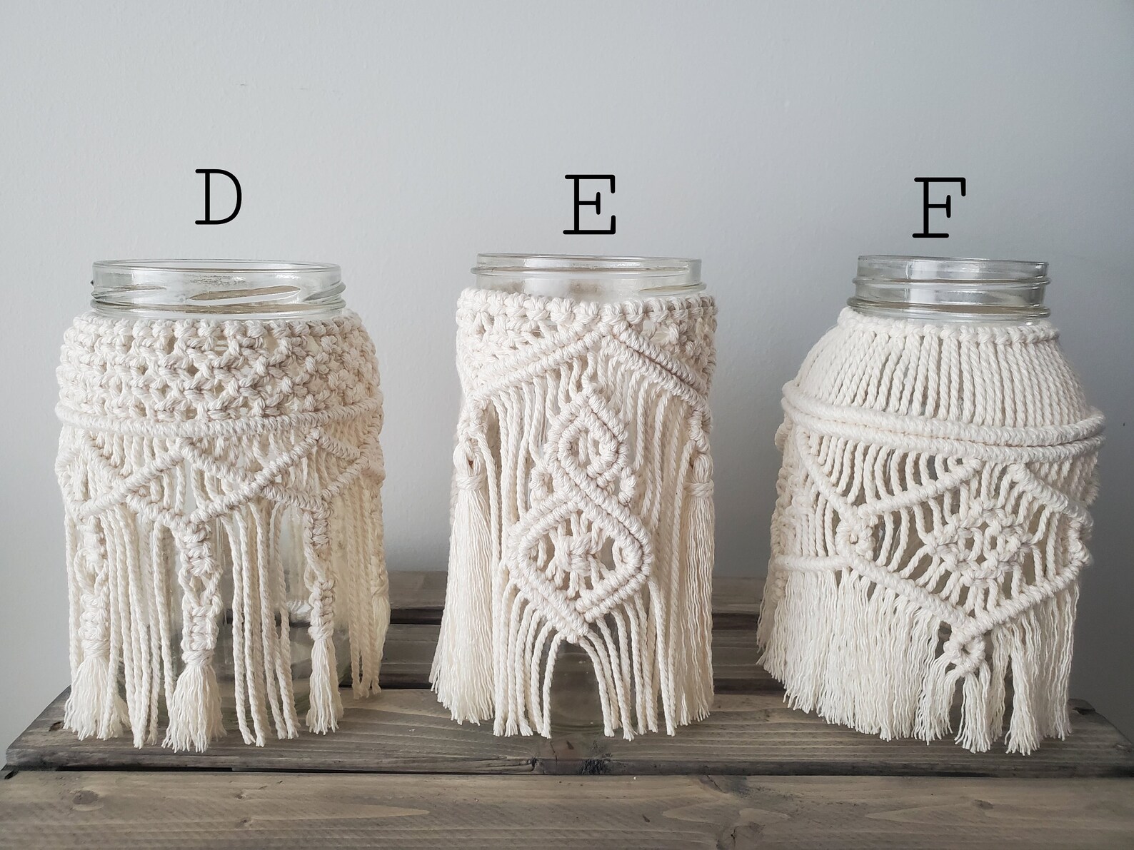 Macrame Jar Candle Holders / Mason Jar Candle Holder / Glass Etsy Canada