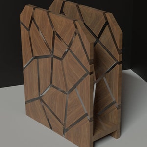 Geometrische Holz und Epoxy Serviettenhalter Vorlage