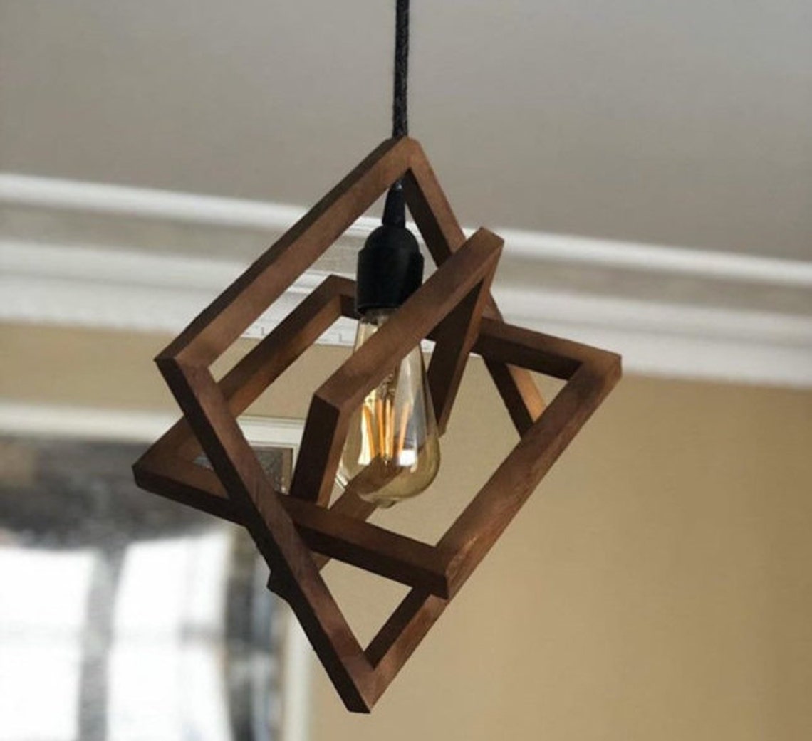 DIY Ceiling Light Chandelier Wood Ceiling Light Decorative | Etsy