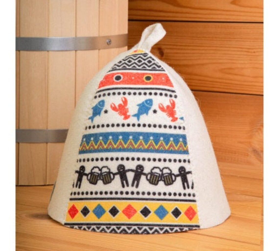 Quick-Drying Wool Felt Sauna C Hat For Shower, Bath, And